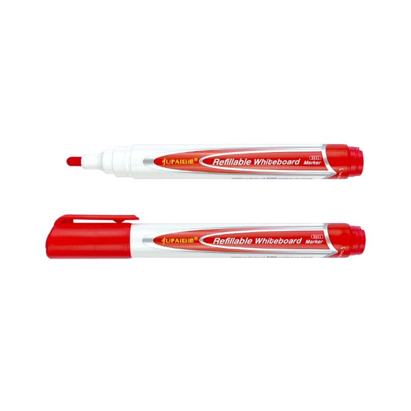 Refillable Whiteboard Marker Pens 3 Colors Bullet Tip Marker Pen For School Office